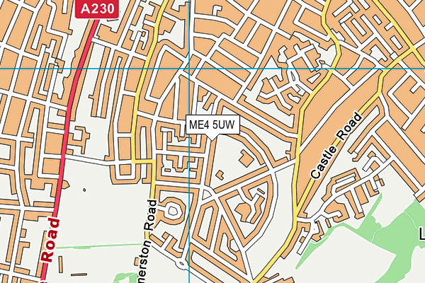 ME4 5UW map - OS VectorMap District (Ordnance Survey)