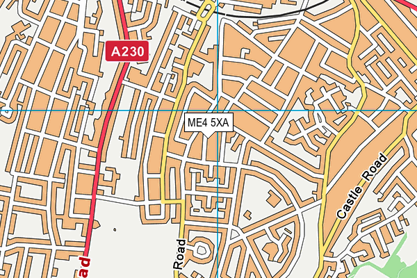 ME4 5XA map - OS VectorMap District (Ordnance Survey)