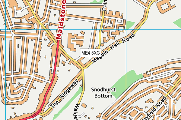 ME4 5XG map - OS VectorMap District (Ordnance Survey)