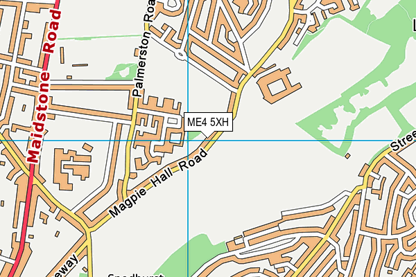 Fort Luton High School For Boys (Closed) map (ME4 5XH) - OS VectorMap District (Ordnance Survey)