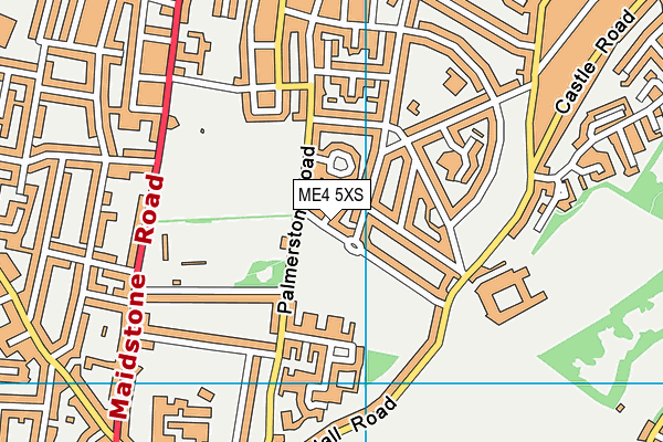 ME4 5XS map - OS VectorMap District (Ordnance Survey)
