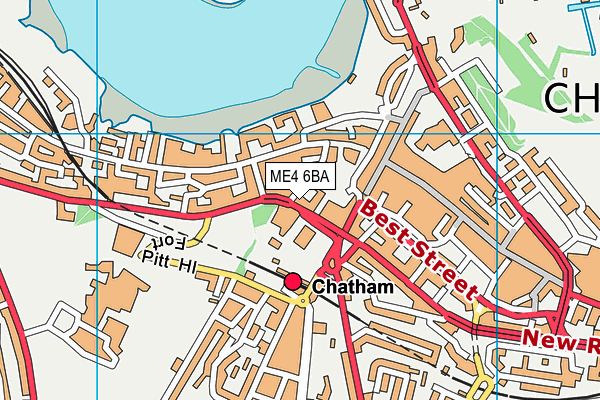 ME4 6BA map - OS VectorMap District (Ordnance Survey)
