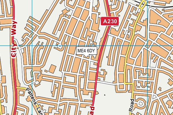 ME4 6DY map - OS VectorMap District (Ordnance Survey)