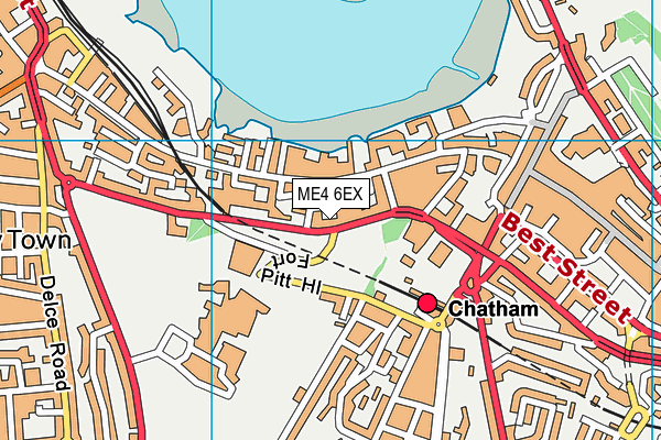 ME4 6EX map - OS VectorMap District (Ordnance Survey)