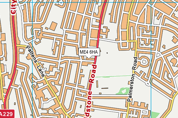 ME4 6HA map - OS VectorMap District (Ordnance Survey)
