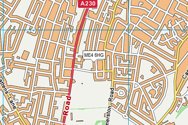 ME4 6HG map - OS VectorMap District (Ordnance Survey)