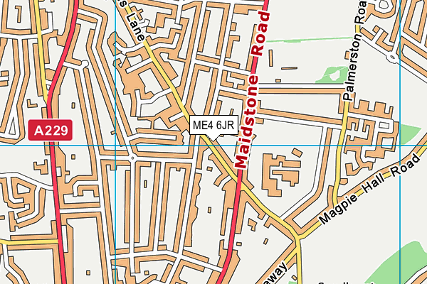 ME4 6JR map - OS VectorMap District (Ordnance Survey)