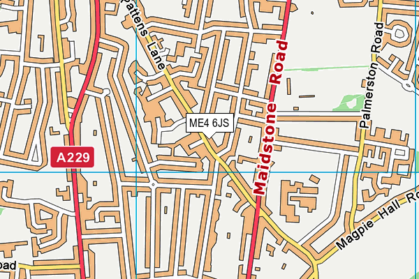 ME4 6JS map - OS VectorMap District (Ordnance Survey)