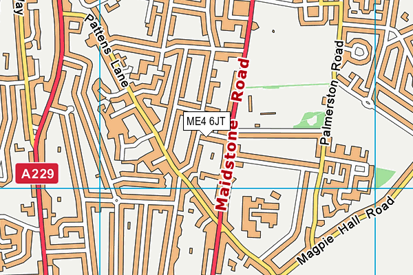 ME4 6JT map - OS VectorMap District (Ordnance Survey)