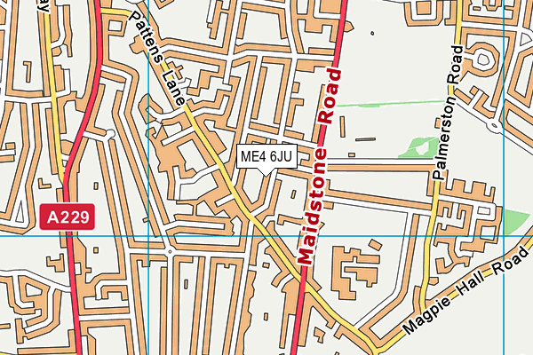 ME4 6JU map - OS VectorMap District (Ordnance Survey)