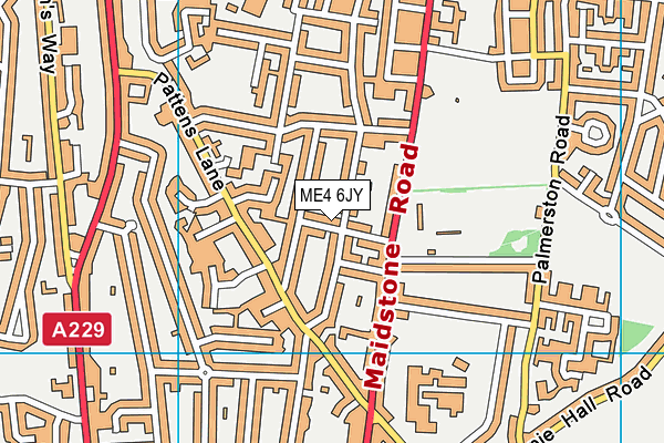 ME4 6JY map - OS VectorMap District (Ordnance Survey)