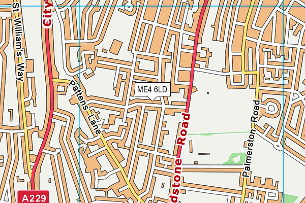 ME4 6LD map - OS VectorMap District (Ordnance Survey)