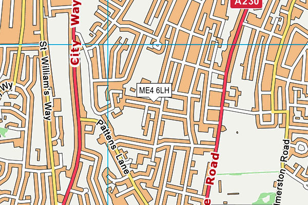 ME4 6LH map - OS VectorMap District (Ordnance Survey)