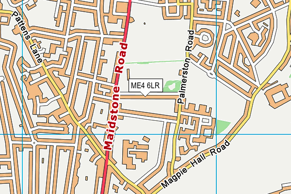 Maidstone Road Sports Ground map (ME4 6LR) - OS VectorMap District (Ordnance Survey)