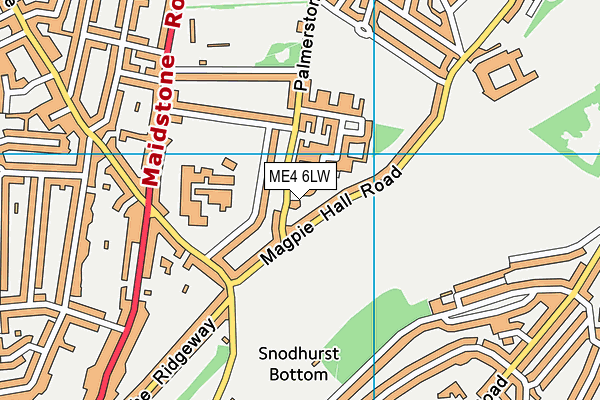 ME4 6LW map - OS VectorMap District (Ordnance Survey)