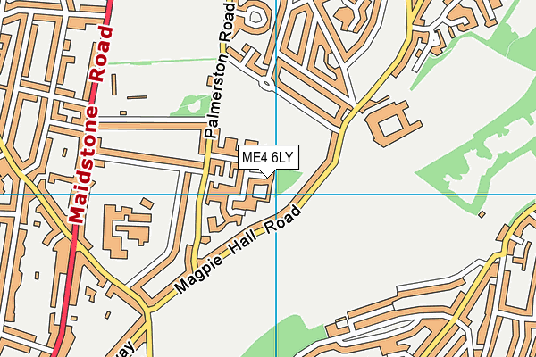 ME4 6LY map - OS VectorMap District (Ordnance Survey)