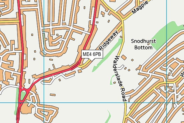 ME4 6PB map - OS VectorMap District (Ordnance Survey)