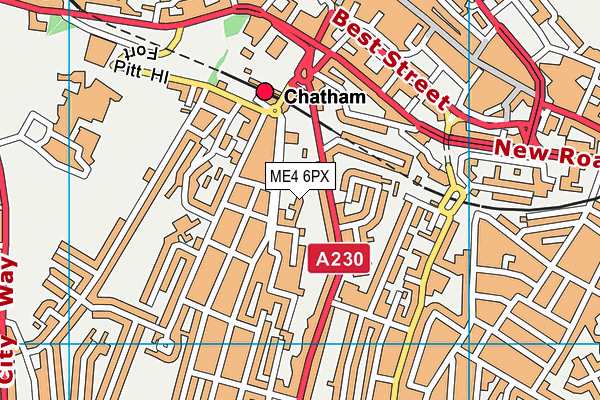 St Michael's RC Primary School map (ME4 6PX) - OS VectorMap District (Ordnance Survey)