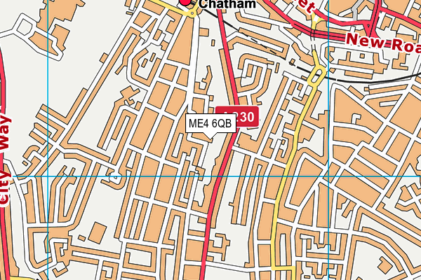 ME4 6QB map - OS VectorMap District (Ordnance Survey)