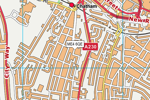 ME4 6QE map - OS VectorMap District (Ordnance Survey)