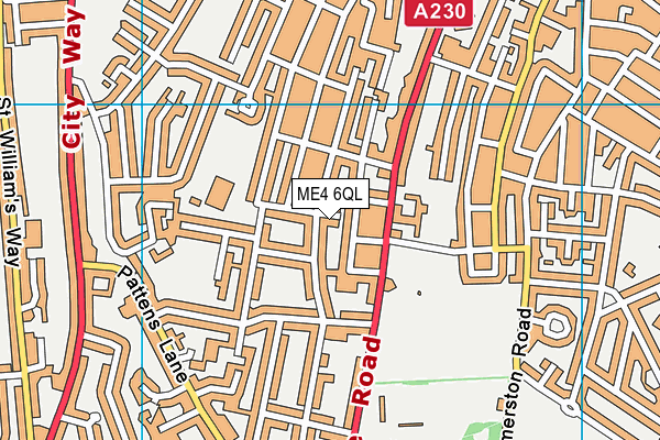 ME4 6QL map - OS VectorMap District (Ordnance Survey)