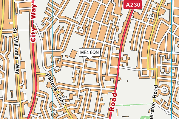 ME4 6QN map - OS VectorMap District (Ordnance Survey)
