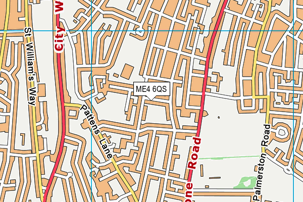 ME4 6QS map - OS VectorMap District (Ordnance Survey)