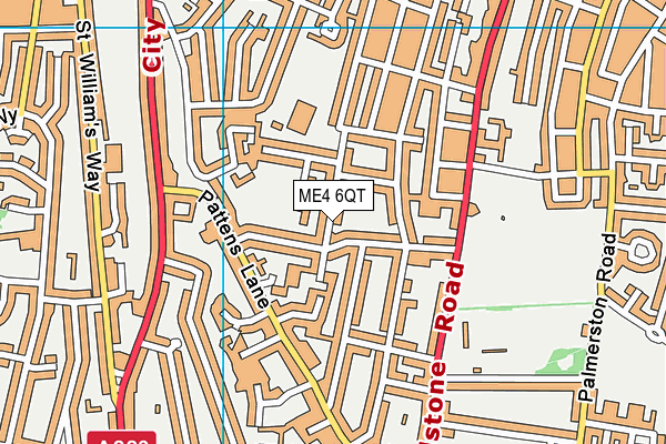ME4 6QT map - OS VectorMap District (Ordnance Survey)