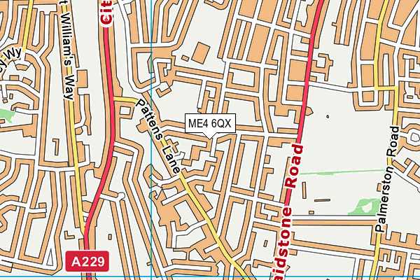 ME4 6QX map - OS VectorMap District (Ordnance Survey)