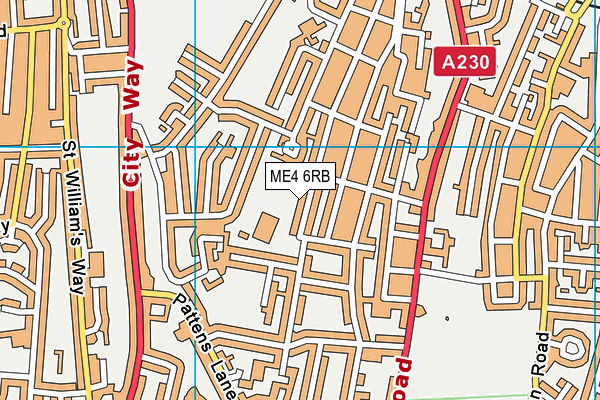 ME4 6RB map - OS VectorMap District (Ordnance Survey)