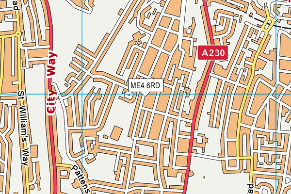 ME4 6RD map - OS VectorMap District (Ordnance Survey)