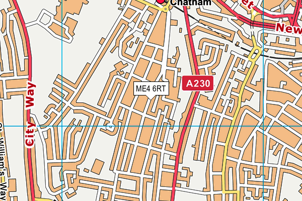 ME4 6RT map - OS VectorMap District (Ordnance Survey)