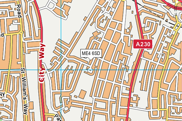 ME4 6SD map - OS VectorMap District (Ordnance Survey)