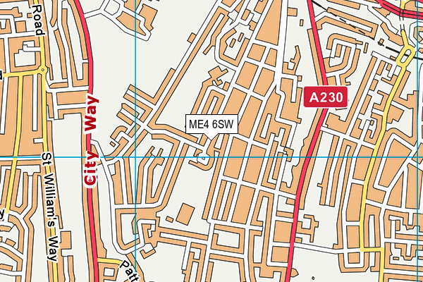 ME4 6SW map - OS VectorMap District (Ordnance Survey)