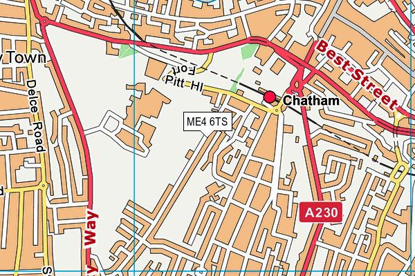 ME4 6TS map - OS VectorMap District (Ordnance Survey)