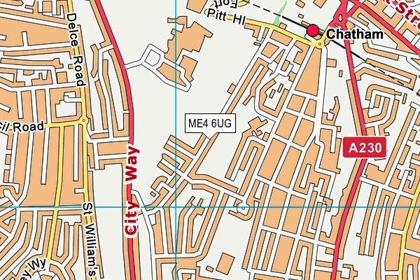 ME4 6UG map - OS VectorMap District (Ordnance Survey)