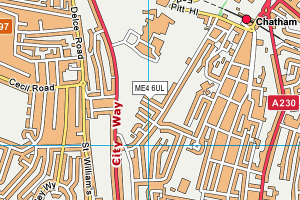 ME4 6UL map - OS VectorMap District (Ordnance Survey)