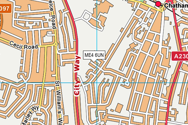 ME4 6UN map - OS VectorMap District (Ordnance Survey)