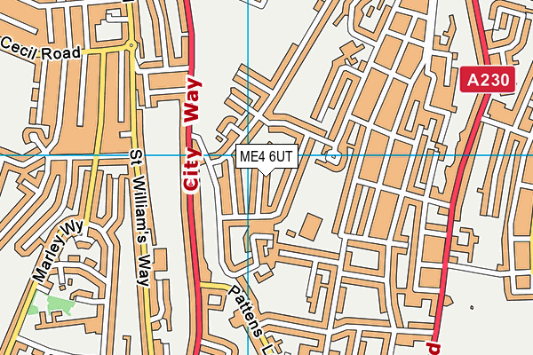 ME4 6UT map - OS VectorMap District (Ordnance Survey)