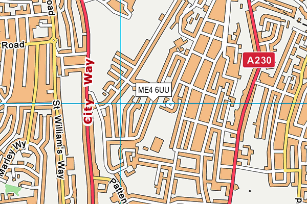 ME4 6UU map - OS VectorMap District (Ordnance Survey)