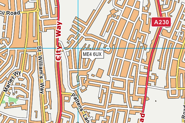 ME4 6UX map - OS VectorMap District (Ordnance Survey)