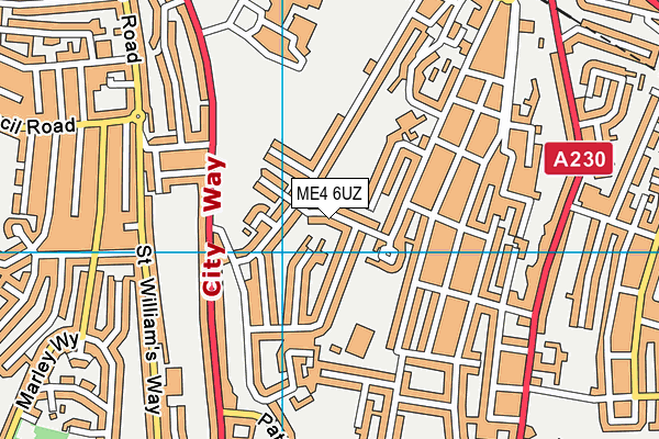 ME4 6UZ map - OS VectorMap District (Ordnance Survey)
