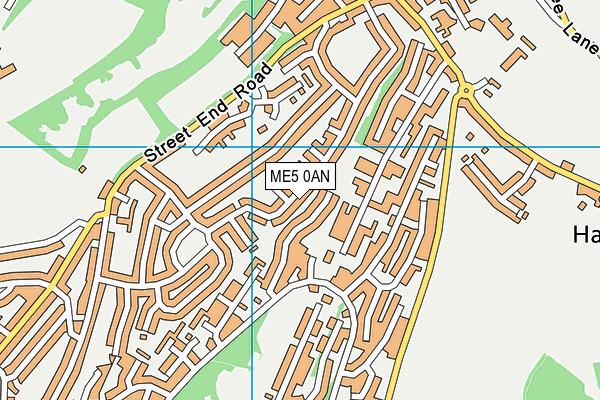 ME5 0AN map - OS VectorMap District (Ordnance Survey)