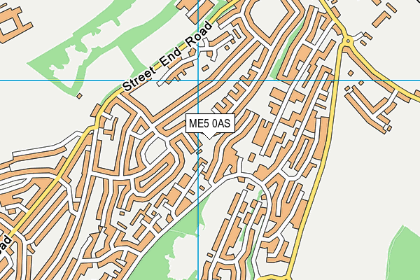 ME5 0AS map - OS VectorMap District (Ordnance Survey)