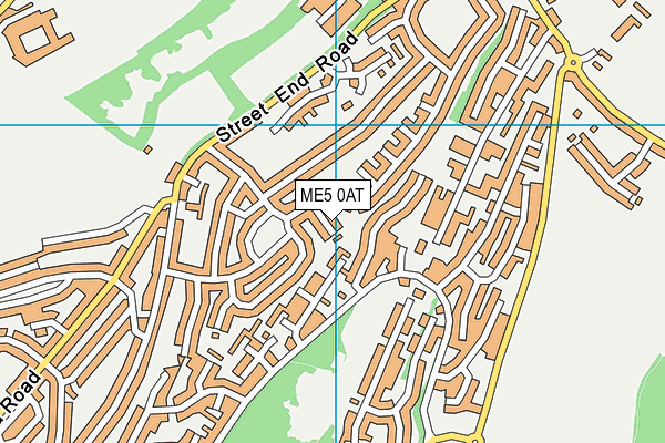 ME5 0AT map - OS VectorMap District (Ordnance Survey)