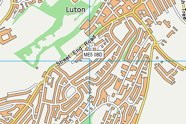 ME5 0BD map - OS VectorMap District (Ordnance Survey)