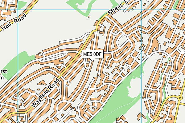 ME5 0DF map - OS VectorMap District (Ordnance Survey)