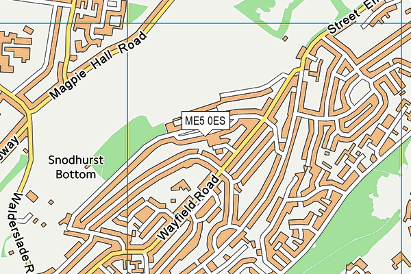 ME5 0ES map - OS VectorMap District (Ordnance Survey)