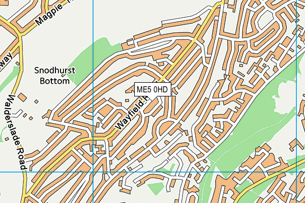 ME5 0HD map - OS VectorMap District (Ordnance Survey)