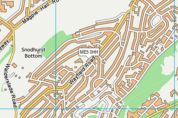 Wayfield Primary School map (ME5 0HH) - OS VectorMap District (Ordnance Survey)